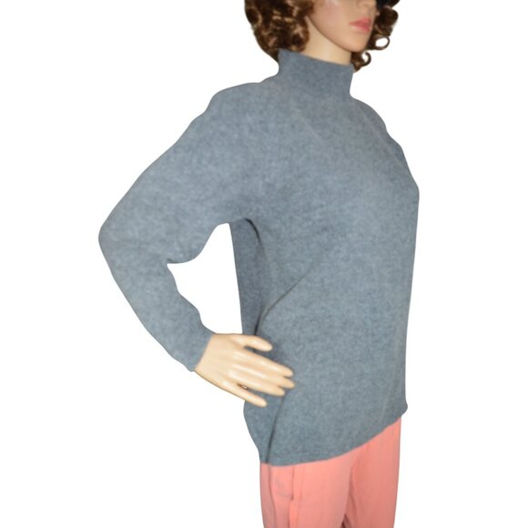 Vintage Jeanne Pierre Gray Lambswool Angora Turtle Neck Sweater Women Size Small - Picture 2 of 8